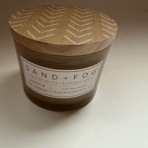 New 2 wick Sand + Fog Soy Wax Blend candle with essential oil